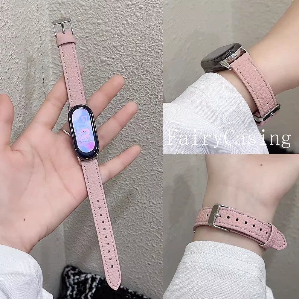 Mẫu Vải Louche Da Cho Xiaomi Mi Band 10 9 8 7 6 5 4 3 Dây Đeo Cổ Tay Correa Thay Thế Miband 8 9 Hoạt Động Vòng Tay Ban Nhạc