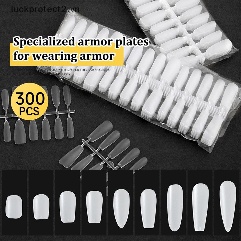# luckpro 300 Cái Đầu Móng Giả Phủ Mờ Trong Suốt Gel Nối Dài Dụng Cụ Làm Móng