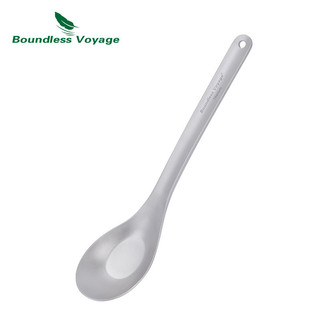 Boundless Voyage Titan Thìa Có Tay Cầm Dài Cắm Trại Ngoài Trời Flatware Siêu Nhẹ Thìa Canh Dao Kéo Dụng Cụ Ti1029T