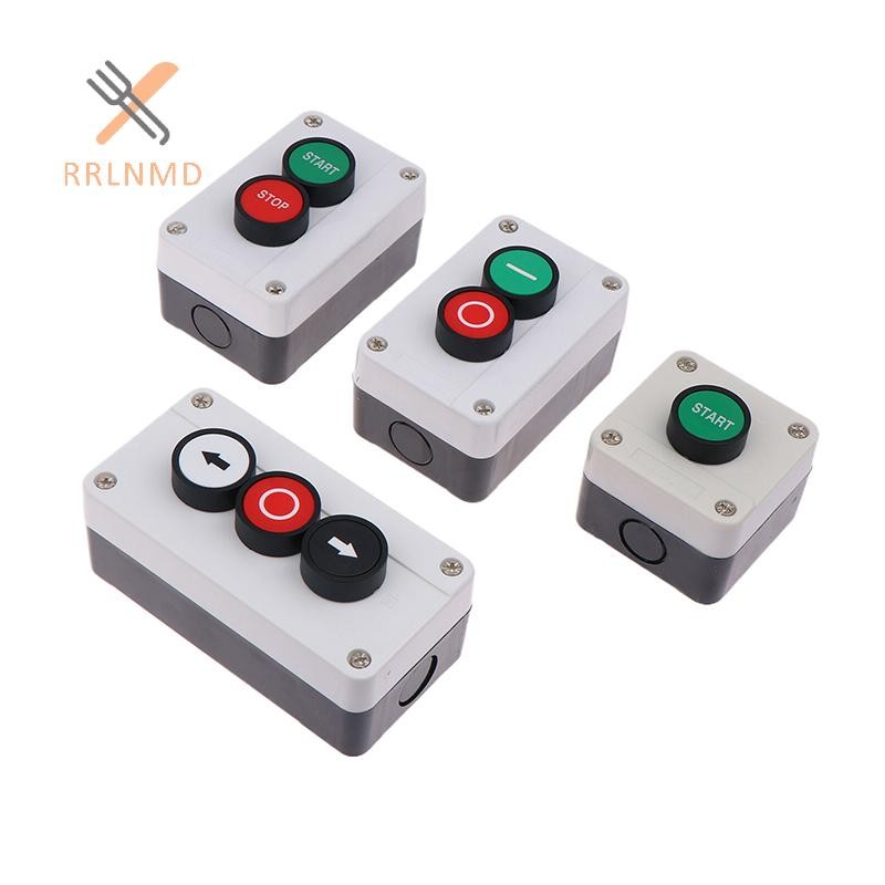 RRLNMD 1 Nút Dừng Khẩn Cấp Công Nghiệp Nút Điều Khiển Tay Cầm Hộp Có Biểu Tượng Mũi Tên CNC Bắt Đầu Dừng Tự Niêm Phong Nút Chống Thấm Nước Công Tắc MỚI