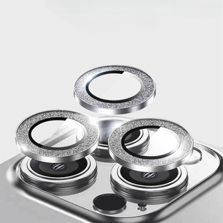 Kính camera iPhone từng mắt kính cường lực viền kim loại lấp lánh chống trầy cho iPhone 17 Air 16 15 14 13 12 11 Pro Max