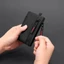 Ví nam GUSTAVA, Hộp đựng thẻ tín dụng bằng Nylon mỏng, sang trọng có dây kéo Rfid Thẻ chìa khóa chống trộm Ví nam