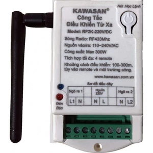 CÔNG TẮC ĐIỀU KHIỂN TỪ XA 2 KÊNH ANTEN NGẮN KAWASAN - RF2K-220V