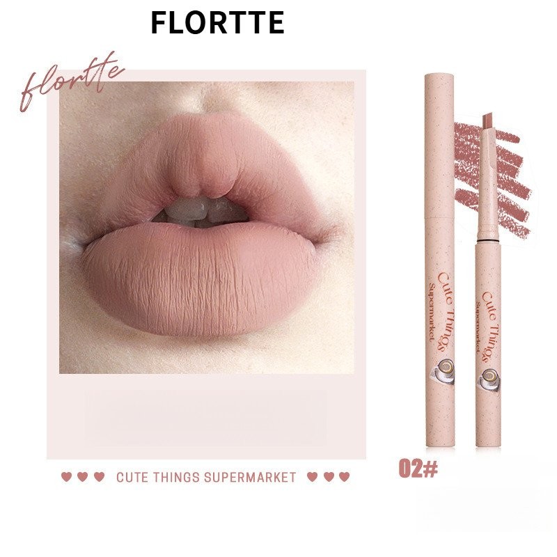 FLORTTE Dòng Meria Kẻ viền môi Hình dáng môi Son môi dạng phun Son bút chì chính hãng 44SZ
