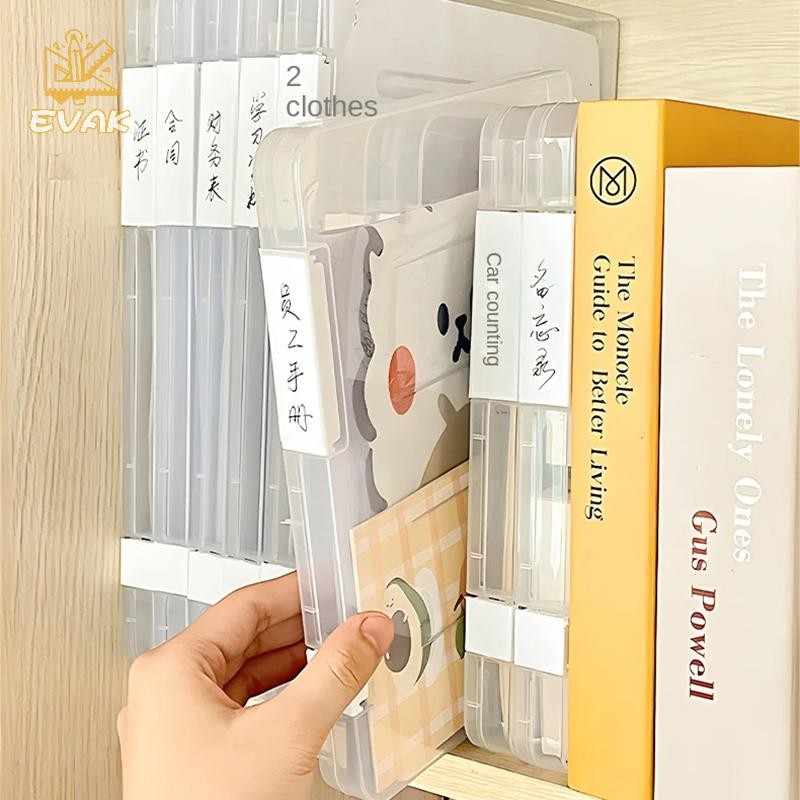 Alittlesetrtu A4 Hộp Bảo Quản Tài Liệu Chống Thấm Nước Chống Bụi Giấy Chứng Nhận Tốt Nghiệp Thông Tin Trong Suốt Khóa Đôi Hộp Đựng Nhựa VN