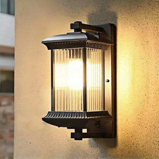 AIMI Đèn Tường Năng Lượng Mặt Trời Ngoài Trời IP65 Nhôm Chống Nước Đèn Tường Thủy Tinh LED Thích Hợp Cho Sân Vườn Ngoại Thất Hành Lang Tường Aisle