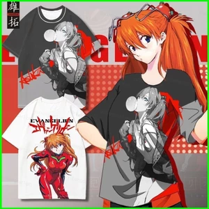 Áo thun cosplay EVA Evangelion YB1, tay ngắn, dáng rộng, thời trang, đa size
