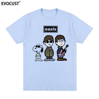 OASIS Ban Nhạc Retro Hoài Cổ Châu Âu Mỹ Rock Thanh Niên Graffiti Hoạt Hình Anh Anime Áo Thun Tay Ngắn Nam Nữ