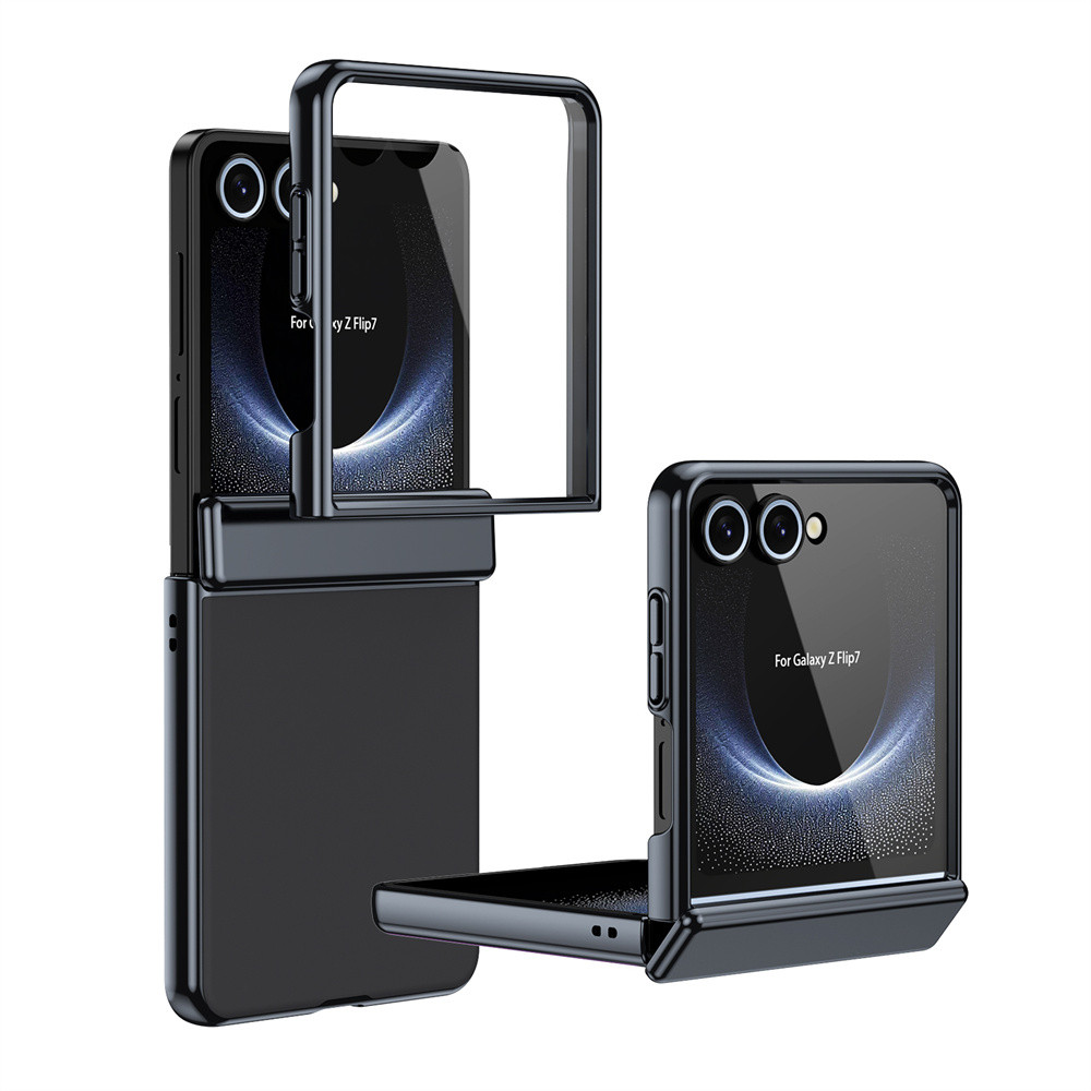 Ốp Điện Thoại Vỏ Cứng Mạ Chống Sốc Cho Samsung Galaxy Z Flip 7 6 5 4 3 Flip7 Flip6 Flip5 Flip4 Màng Bảo Vệ