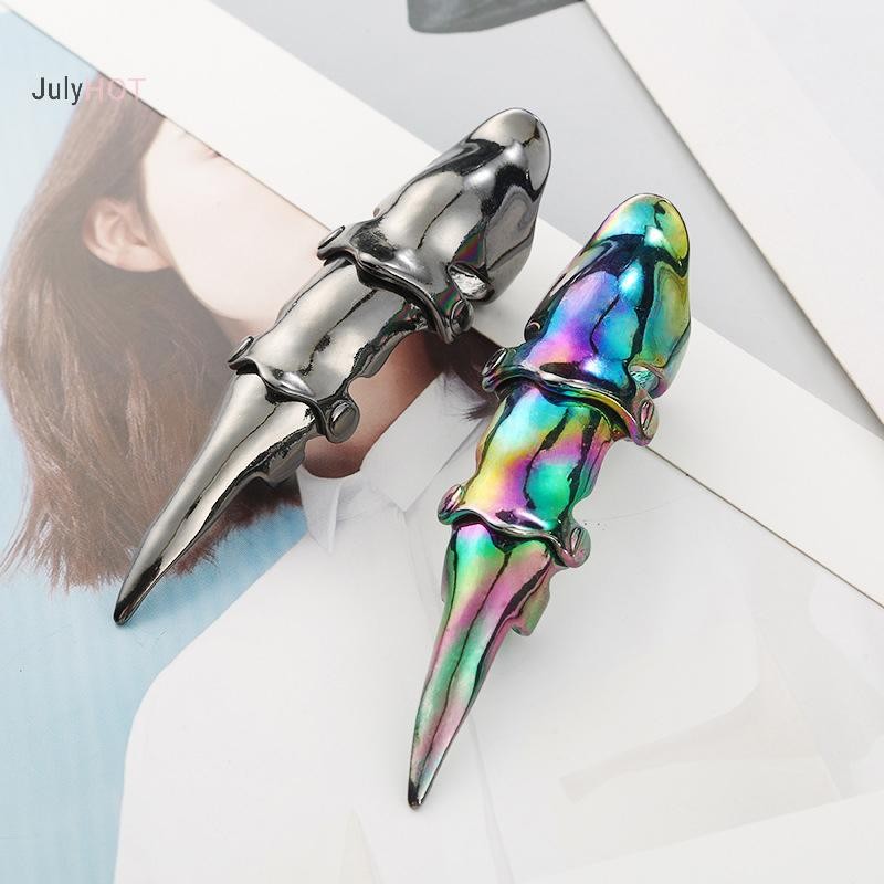 JULYHOT Nhẫn Punk Rồng Kim Loại Giáp Knuckle Khớp Full Ngón Tay Vòng Hoạt Động Gothic Thoáng Mát Mới Thời Trang Trang Sức Quà Tặng Massivedeals
