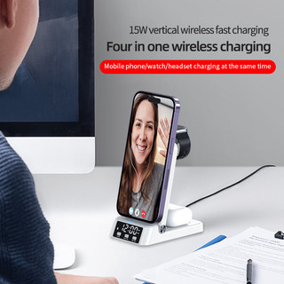 SHEREN Bộ sạc không dây có thể gập lại  25W Bộ sạc không dây từ tính bốn trong một for Samsung Watch