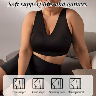 『 Brelira 』 Áo ngực không dây nâng và chống chảy xệ mềm mại plus size quần lót vô hình bảo vệ toàn diện