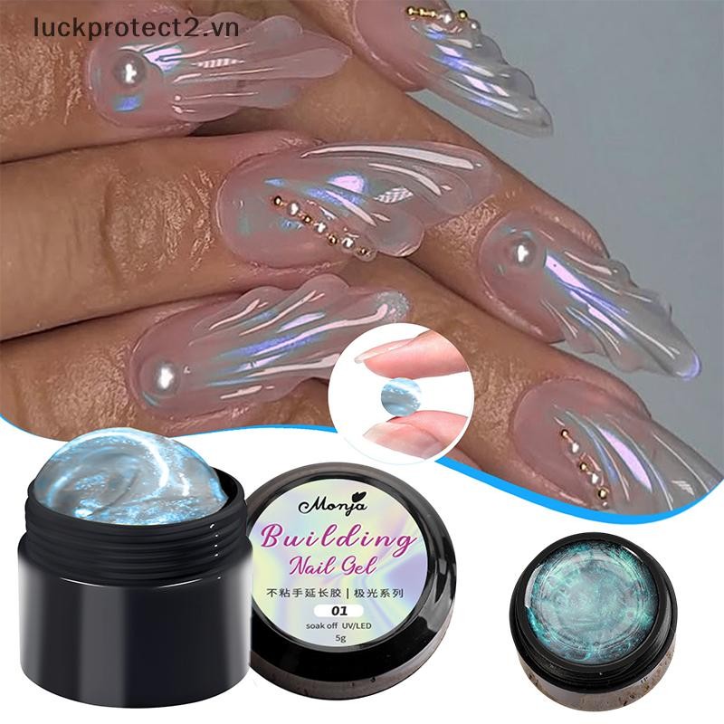 # luckpro # 5g Aurora Non Dính Tay Nối Dài Gel Sơn Móng Tay 3D Khắc Hoa Móng Tay Nghệ Thuật Kéo Dài Acrylic Cứng UV Gel Varnish Cho Móng Tay Giả.