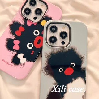 Ốp điện thoại 2 trong 1 hình chim cánh cụt dễ thương và ngộ nghĩnh tương thích với iPhone 15 Pro Max, Apple 16 14 Plus 11 / 12 / 13 Pro Max, vỏ bảo vệ chống sốc mới