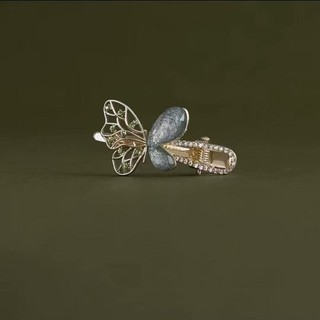 MAUROPOLI [Sẵn Sàng] Kẹp Tóc Bướm Ngọt Ngào Phụ Kiện Đầu Tiên Pháp Cổ Tích Bên Nổ Kẹp Trán Tóc Gãy Kẹp Tóc Retro
