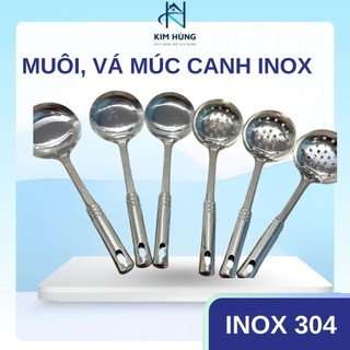 [Giá Xưởng] Muôi Vá Múc Canh, Xẻng Xào, Xẻng Lật, Muôi Lỗ Cao Cấp INOX 304 Không Gỉ Bền Đẹp Vệ Sinh