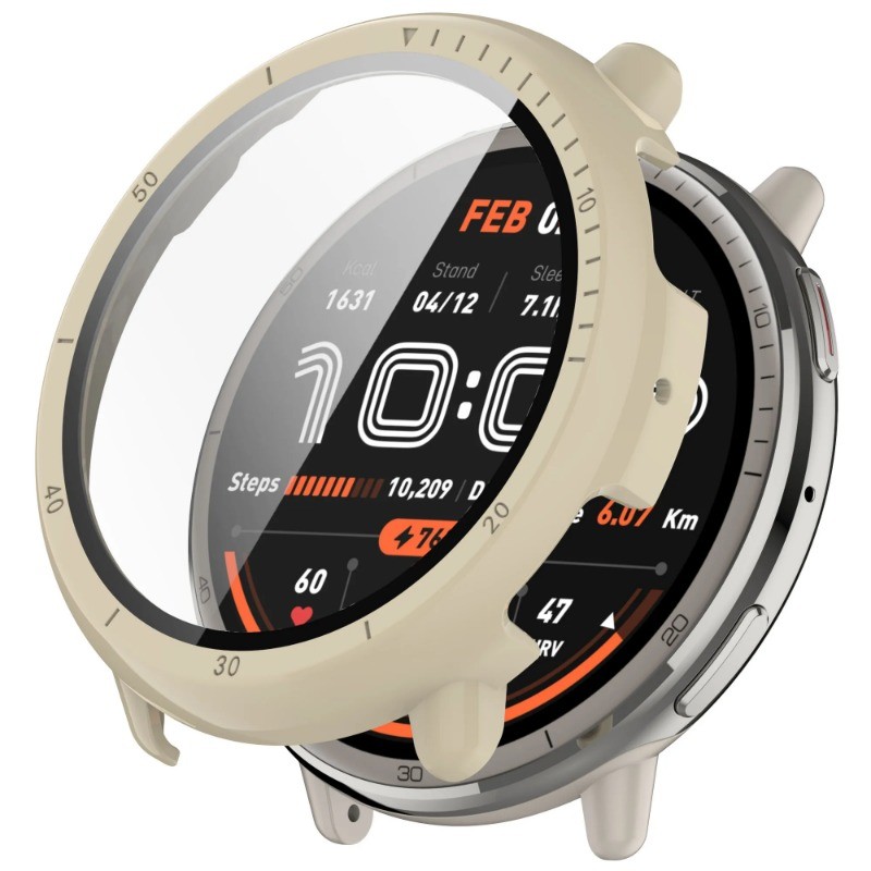 Amazfit Active2 2 trong 1 Kính cường lực PC cứng toàn diện Vỏ đồng hồ thông minh cho Amazfit Active 2 Chống vân tay Vỏ đồng hồ Khung bảo vệ màn hình