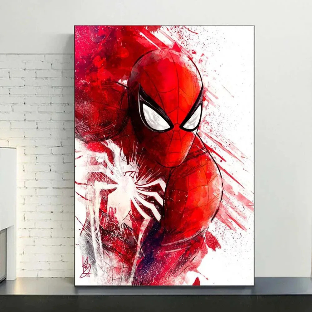 Mini Marvel Phim Màu Nước Người Nhện Siêu Anh Hùng Vải Áp Phích Nhà Hiện Đại Treo Tường Nghệ Thuật Tranh In Hình Trang Trí Phòng Tranh Z5D5