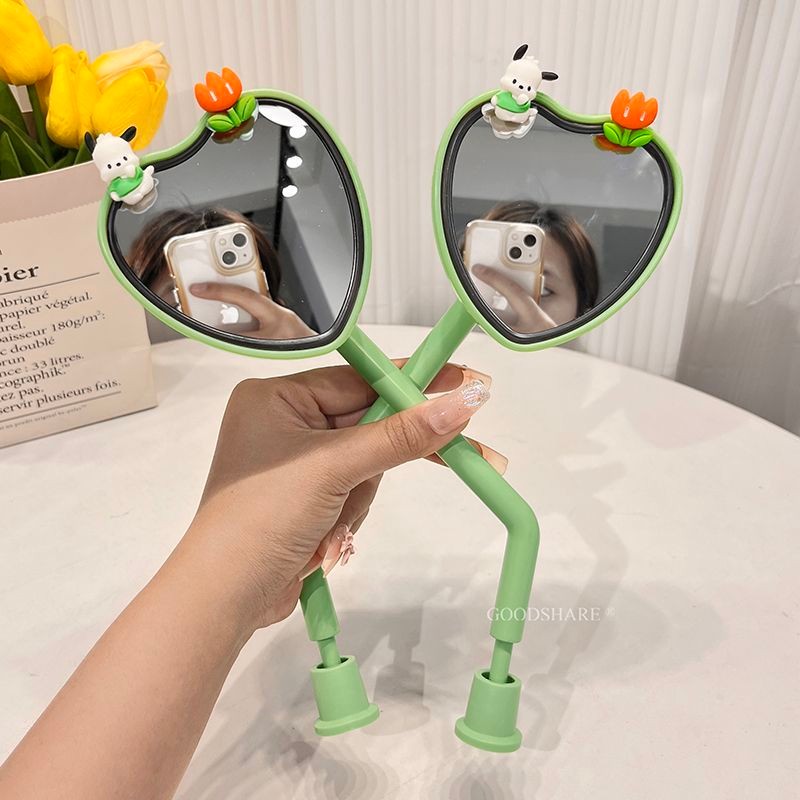 Gương chiếu hậu rộng Yadea dễ thương Aima gương chiếu hậu xe đạp điện HD gương chiếu hậu xe điện hoạt hình