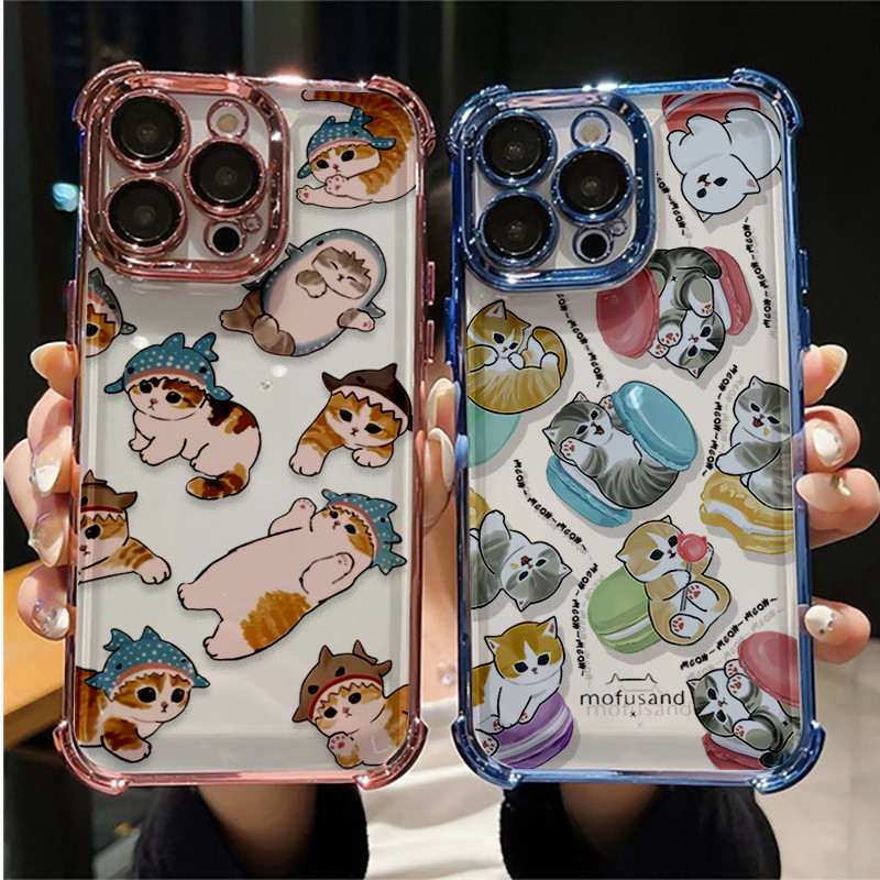 Ốp Lưng Cho Samsung Galaxy A56 A36 A55 A54 A26 A35 A34 A50 A30 A10S A20 A30 A31 A21S S25 Edge Ultra Plus S20FE Vỏ Túi Khí Mifusand Cá Mập Mèo Hoạt Hình Anime Dễ Thương