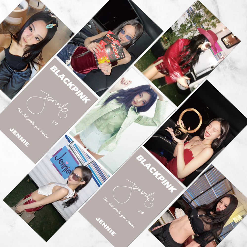 LINXX 55 Chiếc Blackpink Jennie Kim Selfie Lomo Cards HD Hình Ảnh Kpop Laser Photo Cards Bộ Sưu Tập Quạt Hàng Hóa Sưu Tập