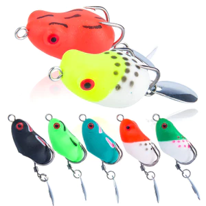 1 CÁI 3cm / 4.2g Ếch Mềm Mồi Câu Cá Ếch Mồi Nhân Tạo Mồi Mềm Móc Đôi Topwater Ray