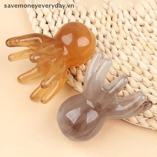 [savemoneyeveryday] Máy mát xa lược bạch tuộc bằng nhựa Máy cạo kinh tuyến Bàn chải massage da đầu Châm cứu SPA Gua Sha Dụng cụ massage sức khỏe [vn]
