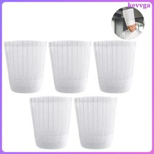 Nấu Ăn Máy Chủ Thực Phẩm Dùng Một Lần Mũ Đầu Bếp Có Mũ Cho Nam Nhà Bếp Làm Việc Đa Năng Trẻ Em Và Nữ 5 Chiếc kevga