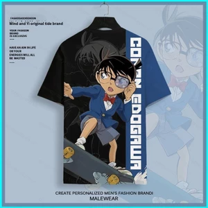 GN Thám Tử Lừng Danh Conan Jimmy Kudo Hoạt Hình Dễ Thương Cosplay Vải 3D Áo ThunAnime Tay Ngắn Top Trẻ Em NG