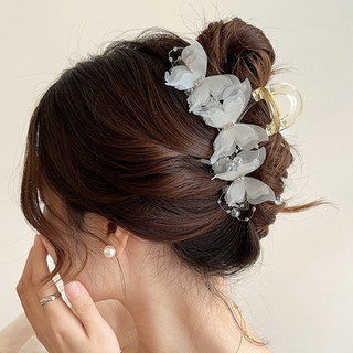 Vuốt Tóc Barrettes Với Bướm Trang Trí Đuôi Ngựa Giá Đỡ Cá Mập Lớn Cho Tóc DIY Phụ Kiện Tạo Kiểu