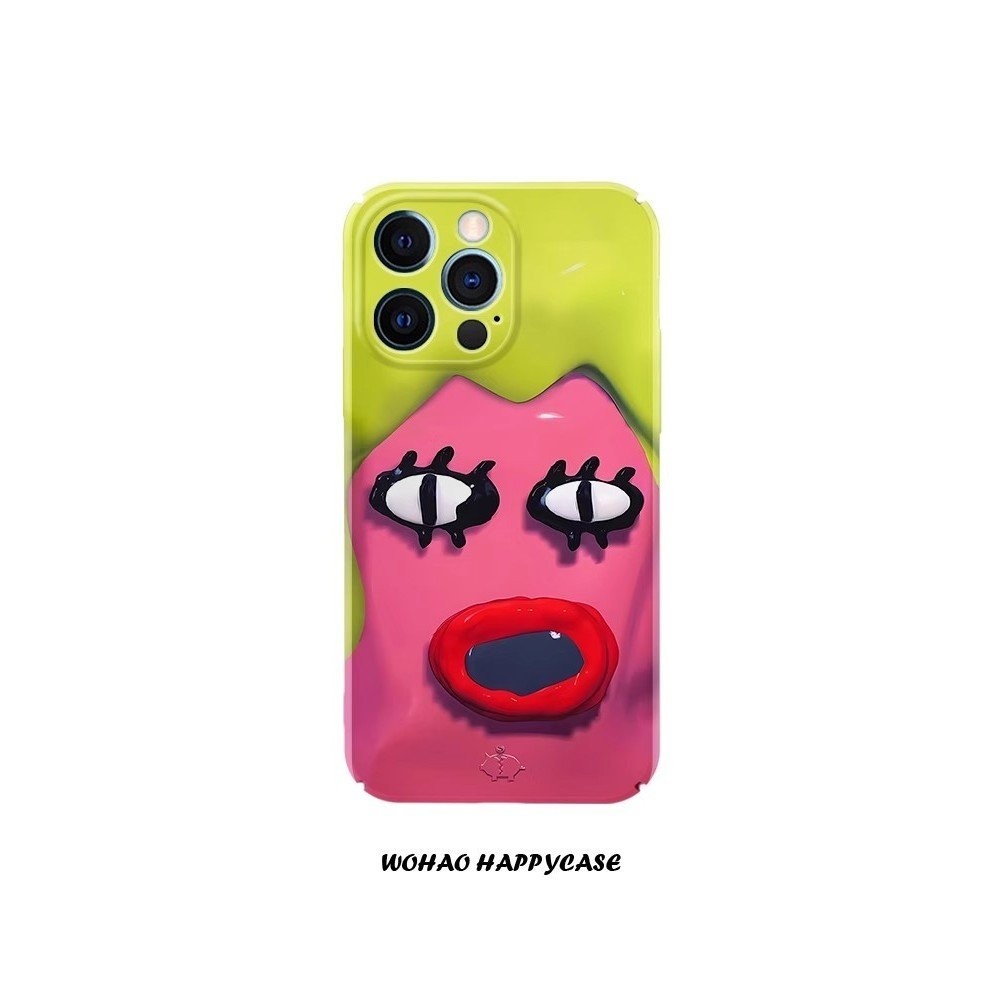 Ốp điện thoại QYJS vui nhộn và độc đáo tương thích với iPhone 11 X XS XR XS Max 13 14 15 16 Pro Max 7 8 PLUS 12 PRO 14 15 16 Plus, không có phim, biểu hiện tự do ZYAH