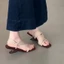 Phong cách Hàn Quốc Dép sandal nữ cao gót 4.5 phân quai ngang mẫu hot