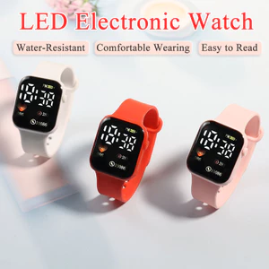 Đồng Hồ Điện Tử Màn Hình led Cảm Ứng Linh Hoạt Chống Thấm Nước Hỗ Trợ Đo Nhịp Tim Làm Việc juavn