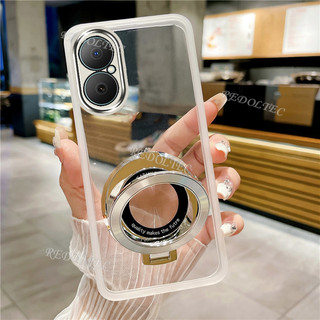 Ốp lưng Huawei Nova Y73 Thiết kế mới Giá đỡ từ tính Vỏ trong suốt Huawei NovaY73 Nova Y 73 Vỏ điện thoại mềm trong suốt siêu mỏng có bảo vệ ống kính máy ảnh