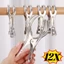 12 Kẹp móc treo bằng thép không gỉ | Kẹp quần áo chống gió để phơi quần áo, Kẹp kim loại đa chức năng có tay cầm an toàn để sử dụng tại nhà / ngoài trời