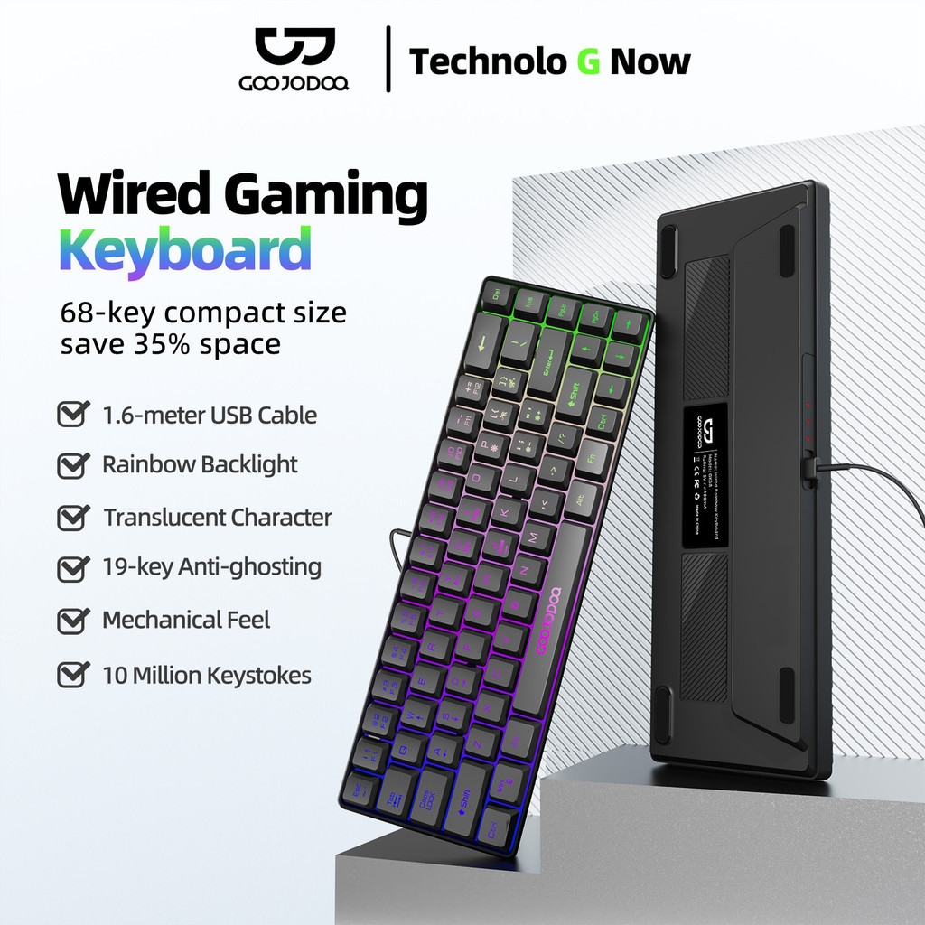 Bàn phím tiện dụng 68 phím GOOJODOQ có đèn chiếu sáng tùy chỉnh RGB ...