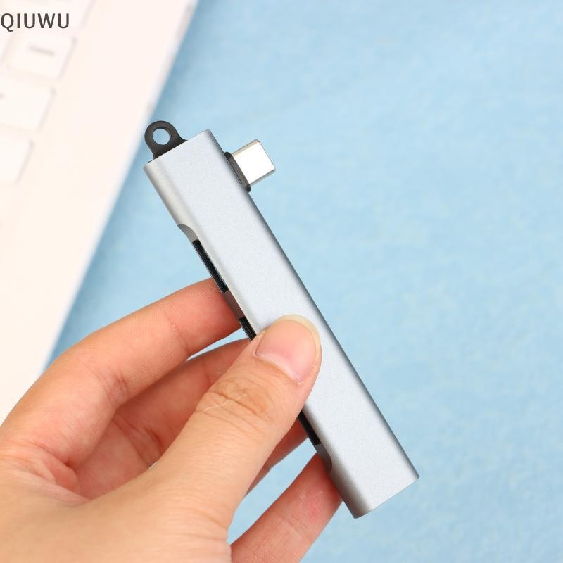 QIUWU 1 Phụ kiện máy tính PC 4 cổng USB 3.0 HUB Bộ chia loại C tốc độ cao 5Gbps HUB đa cổng 4 cổng USB 3.0 2.0.