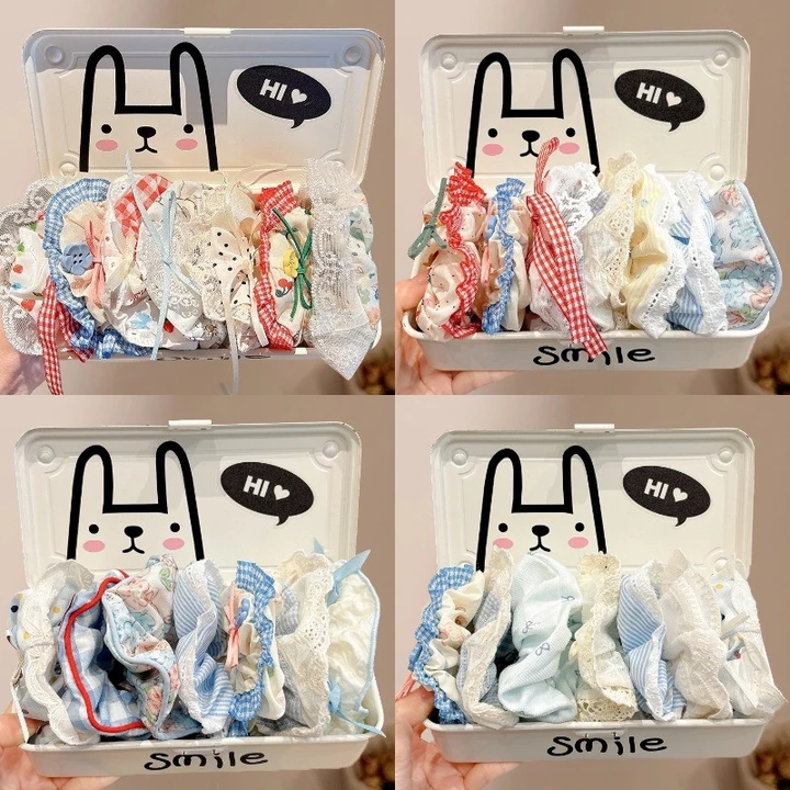 Set 10 Dây Buộc Tóc / Cột Tóc Scrunchies To Phồng Đẹp Thời Trang Hàn Quốc Phụ Kiện Tóc