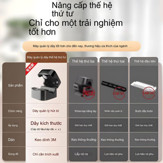 Kẹp giữ dây cáp nam châm, bám chắc, không dễ rơi, tháo lắp tiện lợi – Dùng cho bàn làm việc, xe hơi