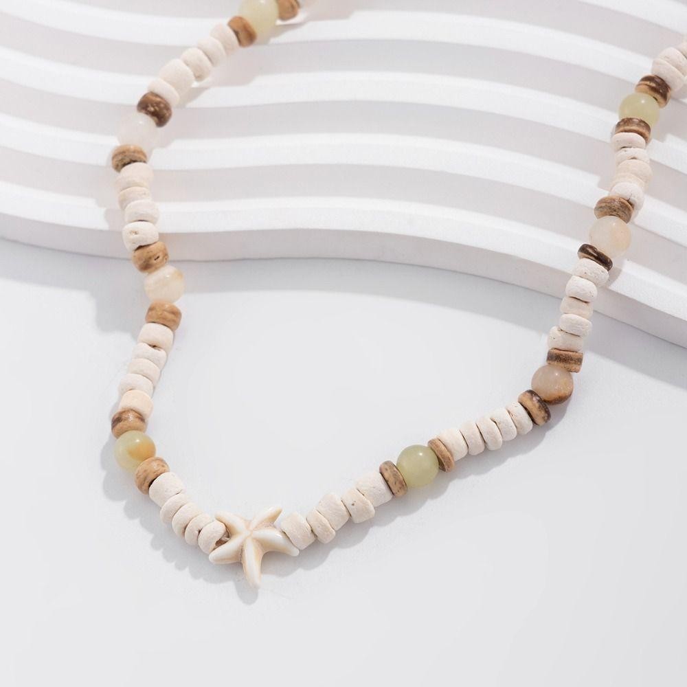 Vòng Cổ Ôm Dừa Bohemian Sao Biển Choker, Mùa Hè Đi Biển Lướt Sóng Tự Nhiên Nối Nam Xương Đòn Dây Chuyền Nam Quà Tặng
