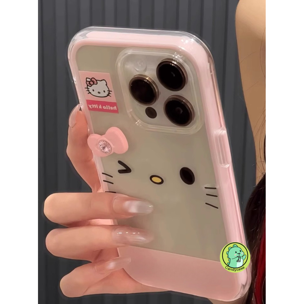 Vỏ viền Kitty Fase cho Redmi Note 14 13 11 Pro Plus 12 Turbo 11S 13C 13R K80 K70 Pro K60 Pro Ultra K50i Turbo 3 5G 4G Vỏ trong suốt Vỏ điện thoại mềm hình mèo hoạt hình dễ thương 3D nơ