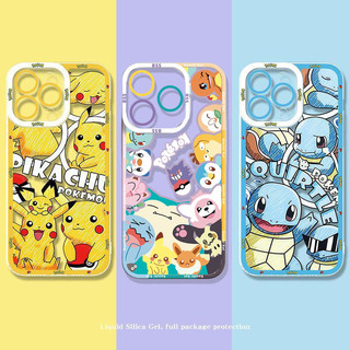 Ốp Điện Thoại Di Động Anime Pokemon Cho Samsung Galaxy S23 S22 S21 Plus Ultra S20FE S21FE S23FE j2 J7 Prime J6 Plus Ốp Điện Thoại Hoạt Hình Gengar Pikachu Charizard Squirtle Bulbasaur