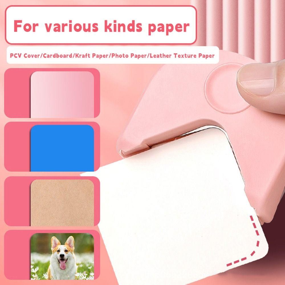 HIGHVIEWLS R4 Corner Rounder, DIY Scrapbook Craft Mini R4 Fillet Cutter, Di Động Góc Đấm Thẻ Ảnh Cắt Tròn