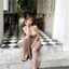Pealike Bohemian Móc Dây Áo ngực hở lưng Áo hai dây dệt kim rỗng có tua rua