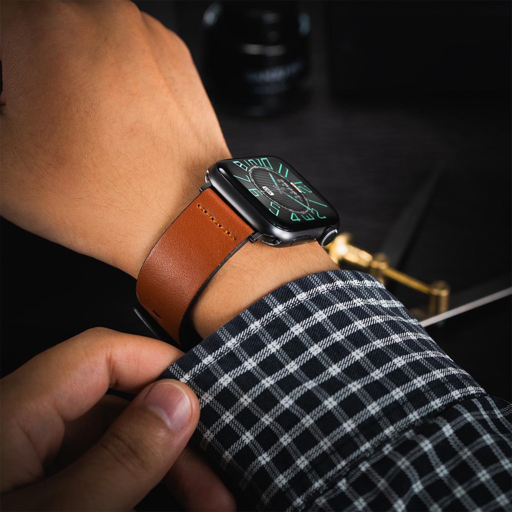 Dây Da Cho Apple Watch Series11 / 10 46mm 42mm Ultra3 / 2 / 1 49mm 9 8 7 5 6 4 3 SE 45mm 44mm 41mm 40mm 38mm