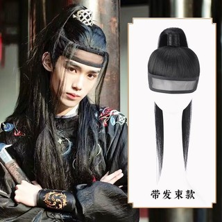 Trang Phục Cổ Hanfu Ming Made Nam Tóc Giả Che Lưới Khăn Lau Một Nam Nữ Lưới Gạc Tóc Full Đầu Đuôi Ngựa Kiểu Tóc 5.23 TPBC