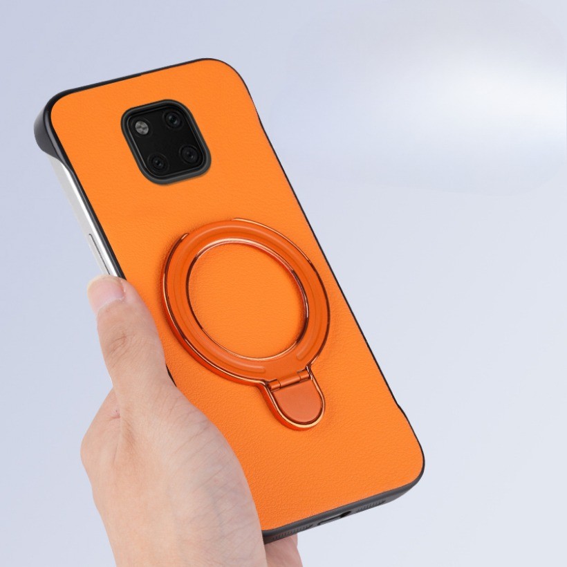Ốp điện thoại không khung da dành cho doanh nhân có giá đỡ từ tính gấp cho Huawei Mate 20 Pro Vỏ sạc không dây Ultra