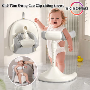 Ghế Tắm Đứng Cao Cấp chống trượt 6in1, Điều Chỉnh Độ Cao, Đa Năng Tắm Gội, Cho Bé, tắm gội, thay bỉm, tập đứng