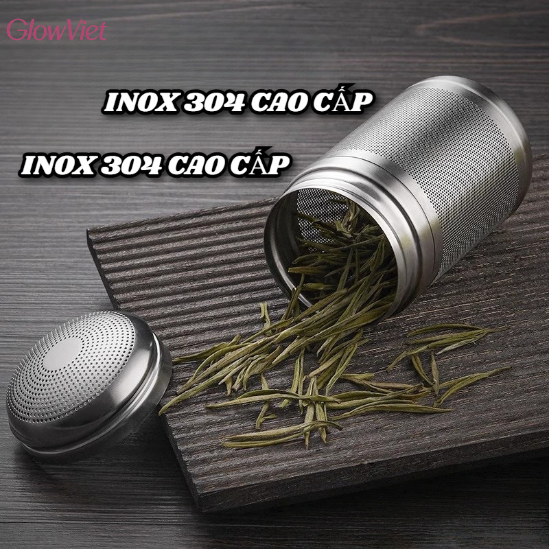 Lọc trà, lọc gia vị inox 304 hình trụ,Chiết Xuất Trọn Vị Trà, Thiết Kế Đế Nặng Chống Nổi,Chống Rò Rỉ Hoàn Hảo