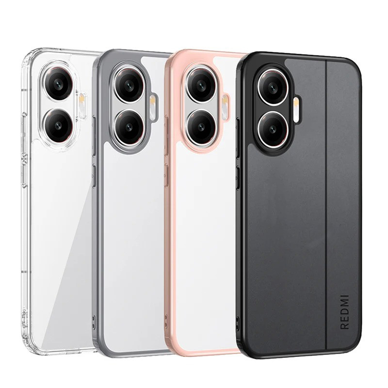 Dành Cho Xiaomi Redmi Turbo 4 Pro Hybrid Trong Suốt Chống Va Đập TPU & PC Matte Túi Khí Chống Sốc Ốp Lưng